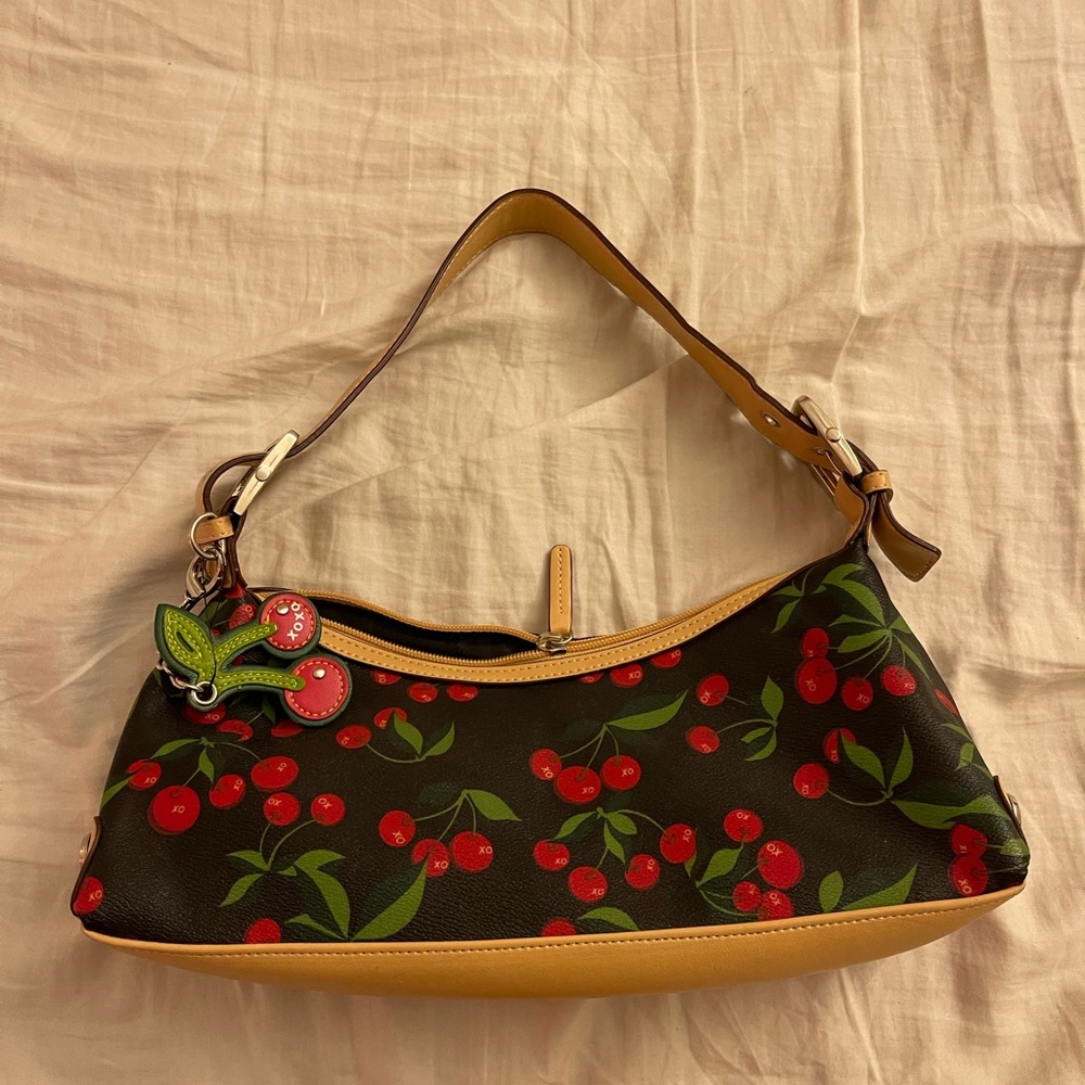 BROWN CHERRY MINI PURSE